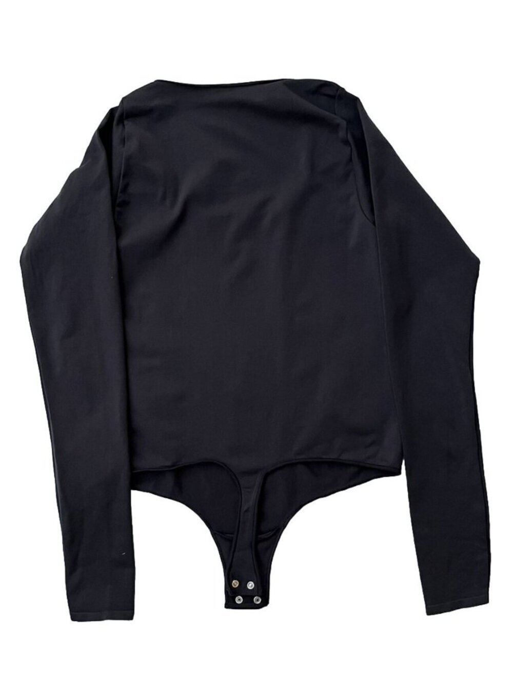 SKIMS Long Sleeve Thong Bodysuit Stretch Fitted Size L/XL ONYX NWOT - Picture 4 of 10